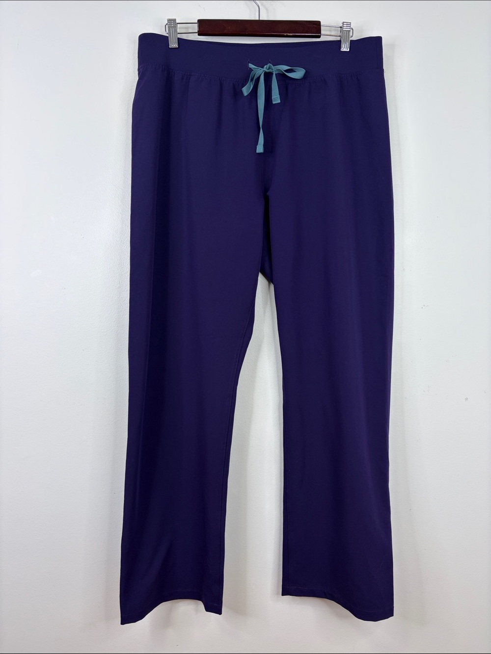 Figs Livingston Pants Womens XL Dark Purple Straight Leg Scrubs Comfy Stretch